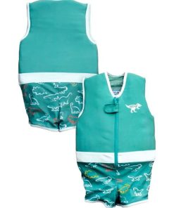 Maillot de Bain Loulou Enfant avec Flotteurs - Accessoire de Natation Garçon - Vert anis