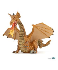 Figurine Dragon Or avec Flamme - N/A