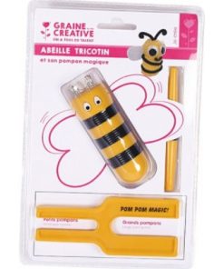 Abeille Tricotin Avec Pompon Magique - N/A