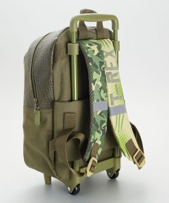 Sac à dos à roulette 'dinosaures' - Vert