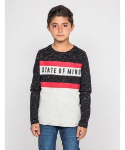 T-shirt manches longues col rond pur coton JOYS-J - Noir