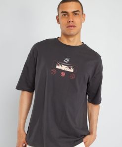 T-shirt oversize 'Naruto' en jersey - noir