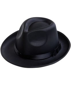 Chapeau effet satin - noir