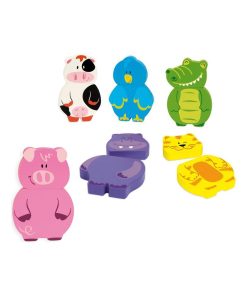Puzzles animaux magnétiques (12 pièces) - N/A