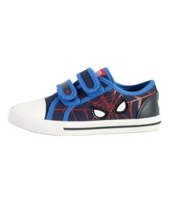 Basket à Scratch Plate Geox Enfant Kilwi Canv+Geobuck - Bleu