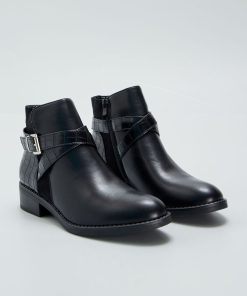 Boots avec boucles fantaisies - noir