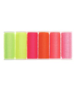 6 bobines de fils à coudre fluo 100 m - N/A