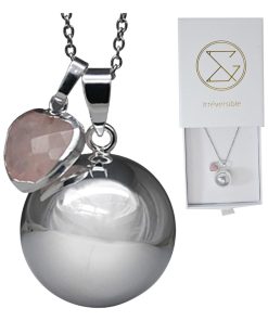 Bola de grossesse - Cœur Quartz rose - Rose