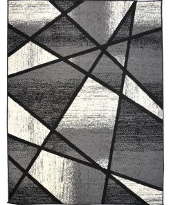 Tapis salon 200x290 AROS Noir fabriqué en Europe Exclusivité idéal pour le salon - Noir