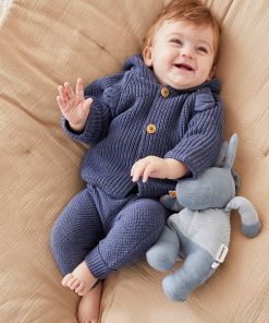 Mantelet en tricot, clair - Bleu