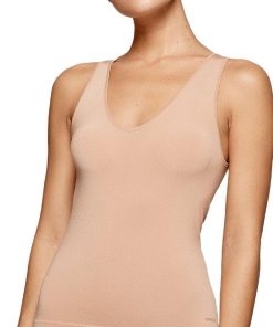 Débardeur tricot de peau en micromodal Ethné - Beige