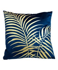 Housse de coussin 40x40 cm Palm marine - Bleu