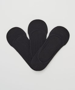 Lot de 3 paires de chaussettes invisibles - noir