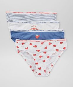 Lot 4 culottes en coton - Bleu/blanc