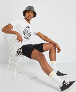Tee-shirt imprimé style monster - Blanc