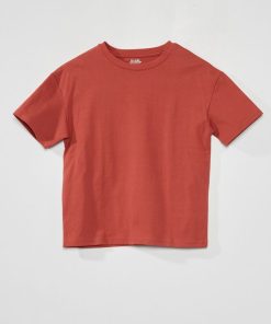 T-shirt en jersey uni - Rouge