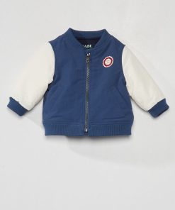 Blouson bomber - Bleu/blanc