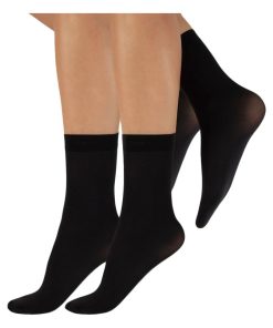 2 paires de chaussettes microfibre éco-responsable Chambord Eco 40 Den - Noir