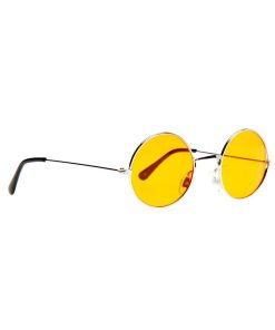 Lunettes rondes déguisement hippie - orange