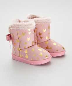 Boots en suédine - Rose