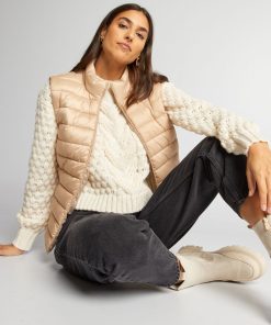 Doudoune matelassée sans manches - beige