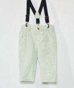Pantalon à bretelles - Vert