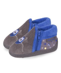 Isotonerchaussons Bottillons Zip Enfant Monstre - Gris