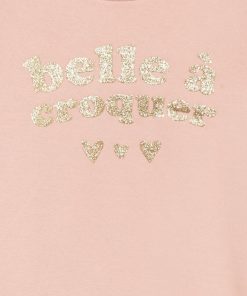 Sweat en molleton avec imprimé - Rose
