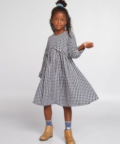 Robe fluide avec imprimé - Bleu