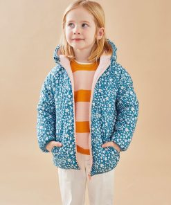 Veste reversible, clair/bleu - Multicolore