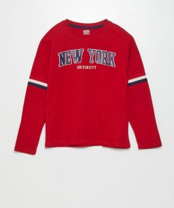 Tee-shirt en jersey 'New-York' - Rouge