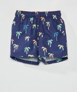Short de bain imprimé - Bleu