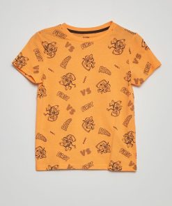 T-shirt à motif - Orange