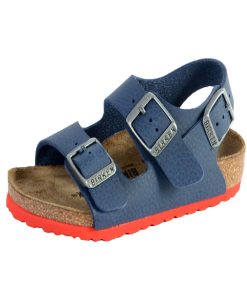 Sandales Birkenstock Enfant Milano Birko Flor - Bleu