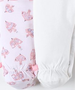 Set de 2 pyjamas 1 pièce, clair/écru - Rose