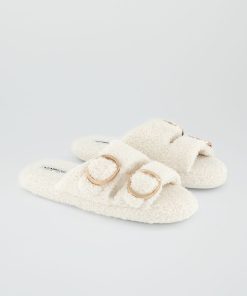 Chaussons à double brides - blanc