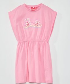 Robe cintrée imprimé 'Barbie' - Rose