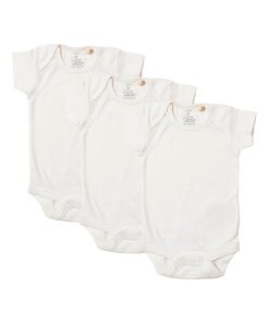 Pack 3 Bodies Bébé Manches Courtes Bio - Blanc