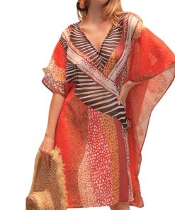Kaftan de plage fluide Izabel - Multicolore