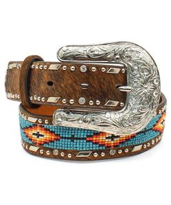 Kid's Southwest Beaded Hair-On Belt