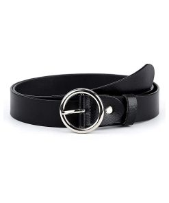 Womens Leather Casual Belt for Jeans Up to Plus Size Black and Brown