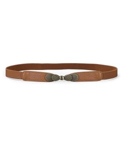 Women Skinny Elastic Stretch Belt for Dresses Retro Ladies Waist Vintage Thin Belt