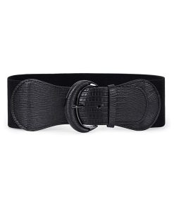 Women Stretchy Wide Waist Belt for Dress Ladies Elastic Belt Hook Buckle