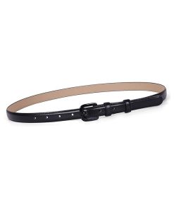 Women Skinny Leather Belt Thin Waist Jeans Belt for Pants in Pin Buckle Belt by WHIPPY