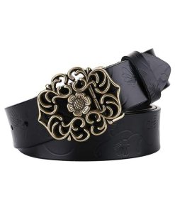 Women's Leather Belt for Dress Jeans Belt Vintage Genuine Leather Wide Waist Belts for Women by ALAIX