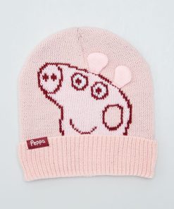 Bonnet en maille 'Peppa Pig' - Rose