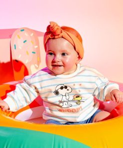 T-shirt en molleton 'Snoopy' - Blanc/bleu