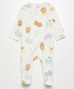 Pyjama 1 pièce imprimé - Blanc imprimé