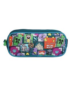 Trousse scolaire rectangulaire Minecraft Jeu Vidéo Verte Bagtrotter - Vert