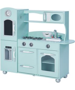 Cuisine enfant Little Chef dinette en bois verte fille garçon jeux TD-11414M - N/A